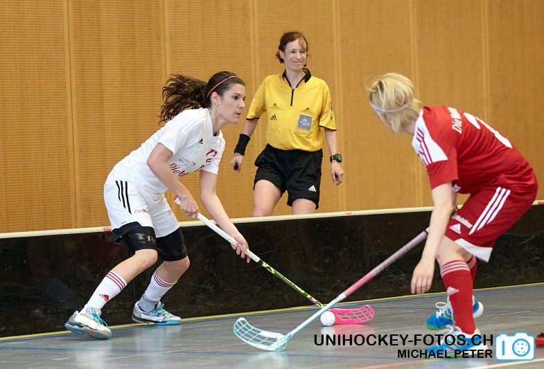 Testspiel zwischen den Damen A Nationalmannschaften Golden Girls - Damen A-Nati 
Resultat 6 : 3 am 16. Mai 2015 in der Sporthalle Ruebisbach in Kloten
Bild: Michael Peter