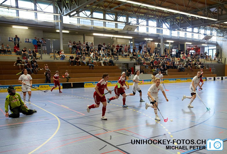 Testspiel zwischen den Damen A Nationalmannschaften Golden Girls - Damen A-Nati 
Resultat 6 : 3 am 16. Mai 2015 in der Sporthalle Ruebisbach in Kloten
Bild: Michael Peter