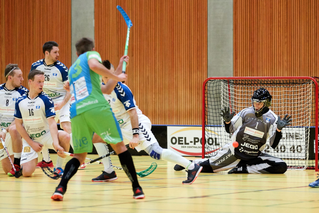 Herren NLB 
Zug United - Floorball Thurgau Resultat11 : 7 
am 8. Januar 2017 in der Sporthalle Zug 
Bild: Michael Peter