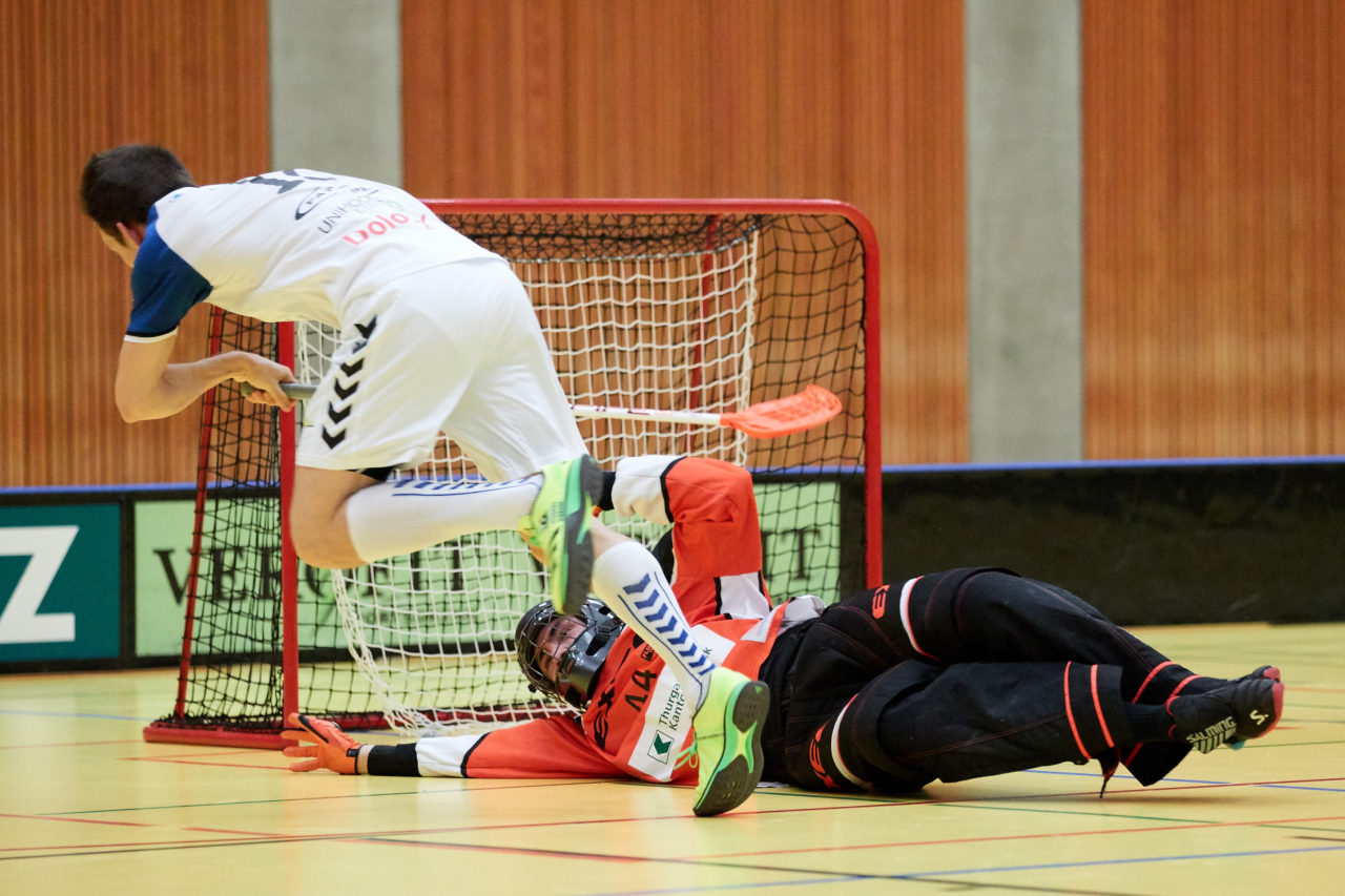 Herren NLB 
Zug United - Floorball Thurgau Resultat11 : 7 
am 8. Januar 2017 in der Sporthalle Zug 
Bild: Michael Peter