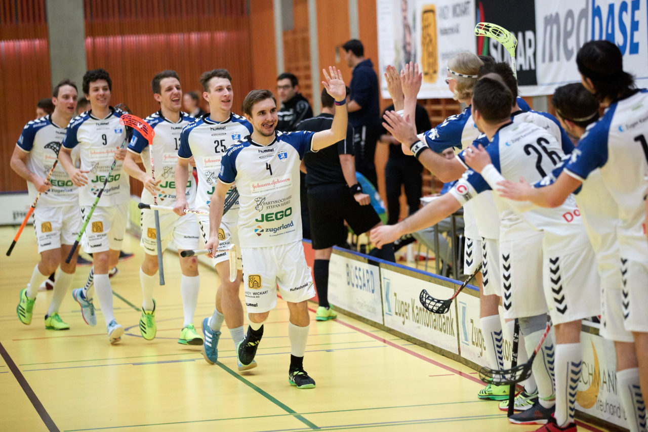 Herren NLB 
Zug United - Floorball Thurgau Resultat11 : 7 
am 8. Januar 2017 in der Sporthalle Zug 
Bild: Michael Peter