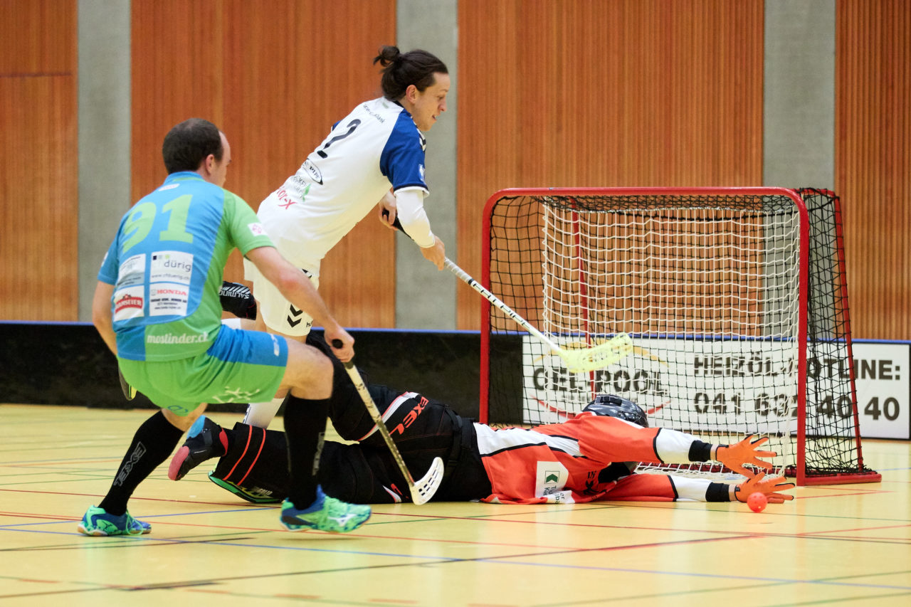 Herren NLB 
Zug United - Floorball Thurgau Resultat11 : 7 
am 8. Januar 2017 in der Sporthalle Zug 
Bild: Michael Peter
