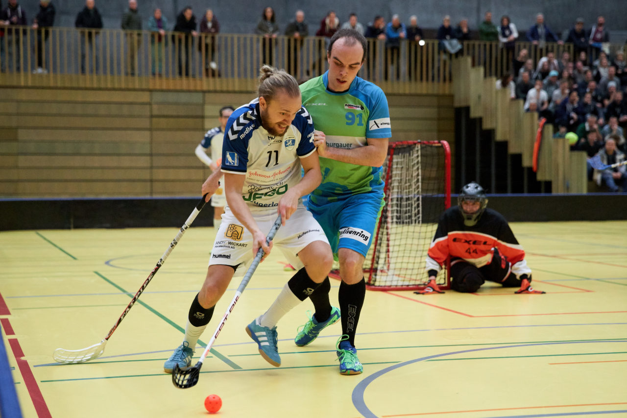 Herren NLB 
Zug United - Floorball Thurgau Resultat11 : 7 
am 8. Januar 2017 in der Sporthalle Zug 
Bild: Michael Peter