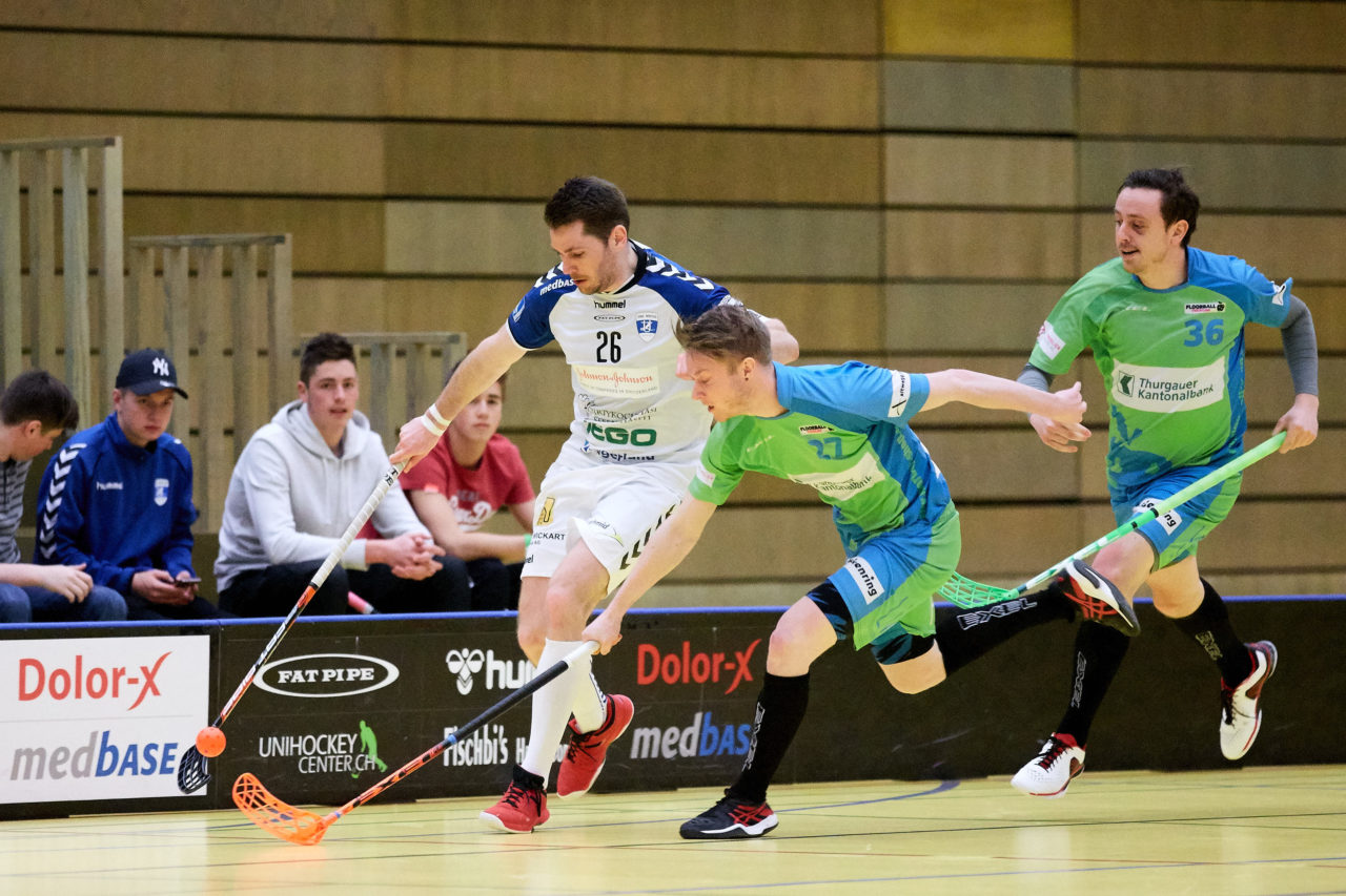 Herren NLB 
Zug United - Floorball Thurgau Resultat11 : 7 
am 8. Januar 2017 in der Sporthalle Zug 
Bild: Michael Peter