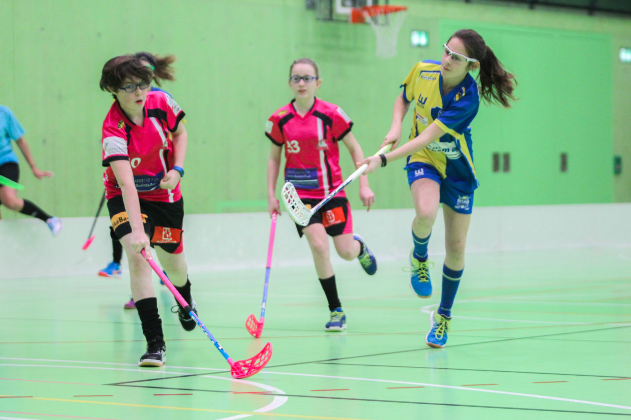 Hardau (Zürich), 28.01.2017, Unihockey Juniorinnen C 8. Runde, Unihockey Limmattal I - UHC Dietlikon, Lena Ehrensperger (Nr. 8, UHC Dietlikon) mit einem Torabschluss

(Claudio Schwarz, unihockey-fotos.ch)