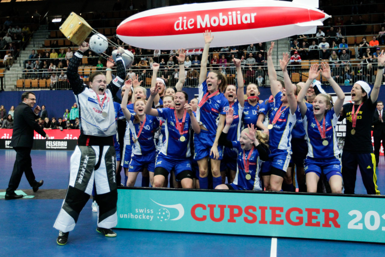 25.2.2017; Bern; Unihockey Cupfinal Damen 2017; UHC Dietlikon - Piranha Chur; Dietlikon ist Damen Cupsieger 2017.
 
(Claudio Thoma/freshfocus)