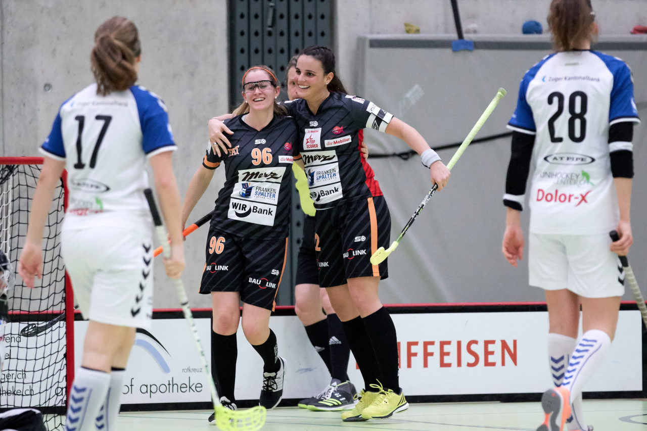 Zug United Damen NLA 
Zug United - piranha chur 0 : 7 
am 11. Februar 2017 in der Sporthalle Dormatt in Rotkreuz 
Bild: Michael Peter