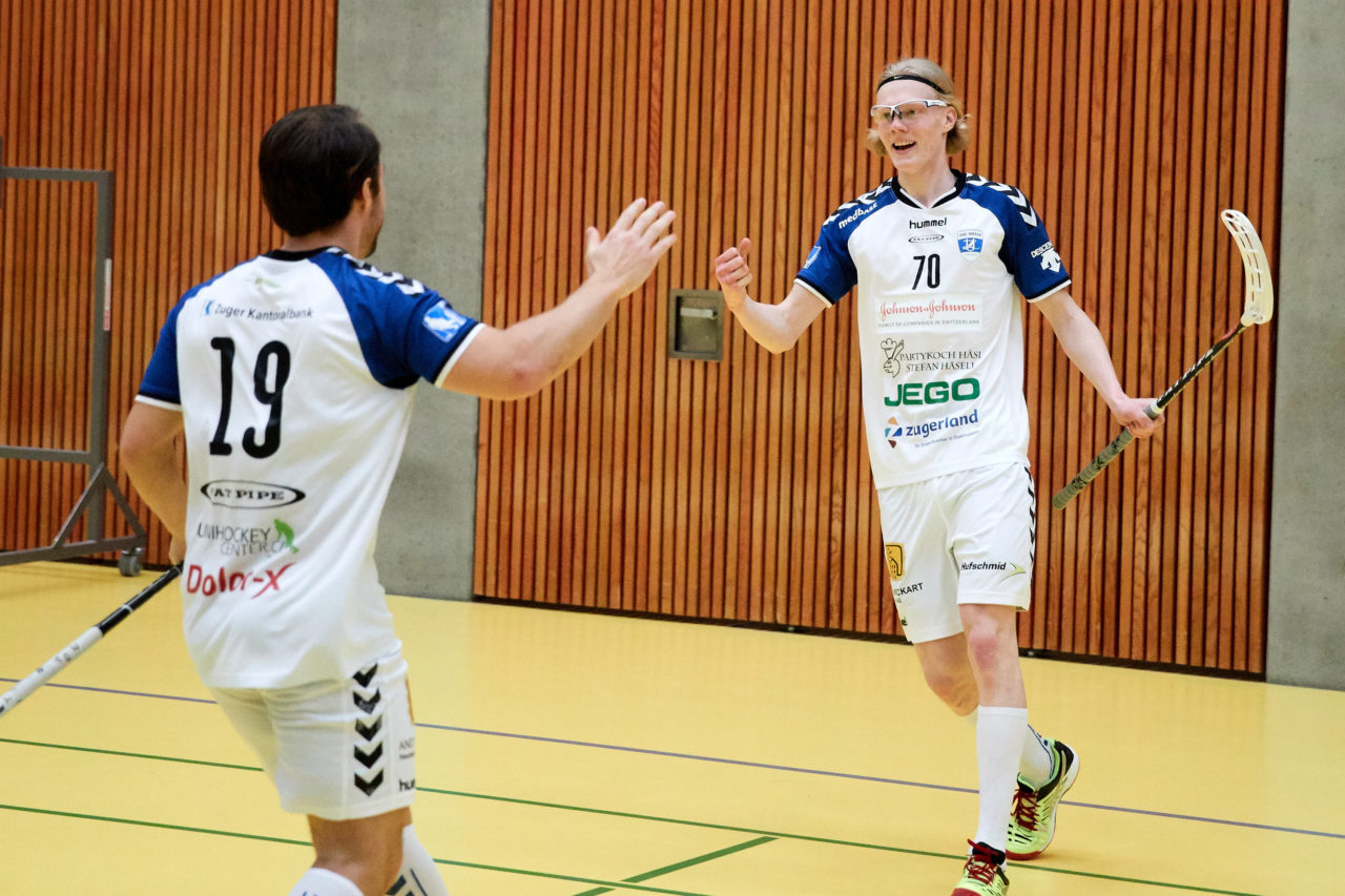 Zug United Herren NLB 
Zug United - Ticino Unihockey Playoff Viertelfinal erstes Spiel  Resultat 8 : 6 
am 18. Februar 2017 in der Sporthalle Zug 
Bild: Michael Peter
