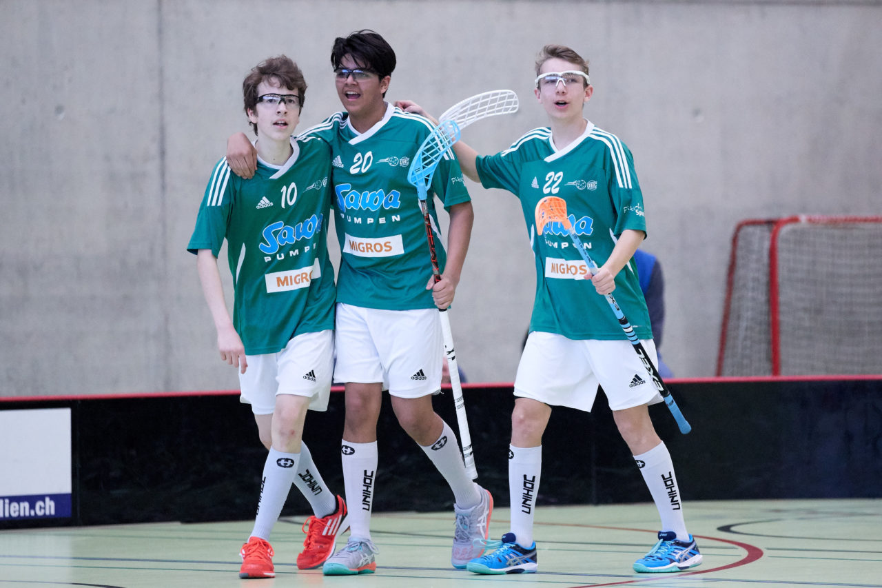 Zug United Junioren U16A 
Zug United - UHC Waldkirch St Gallen Resultat  5 : 2 
am 19. Februar 2017 in der Sporthalle Dormatt in Rotkreuz 
Bild: Michael Peter