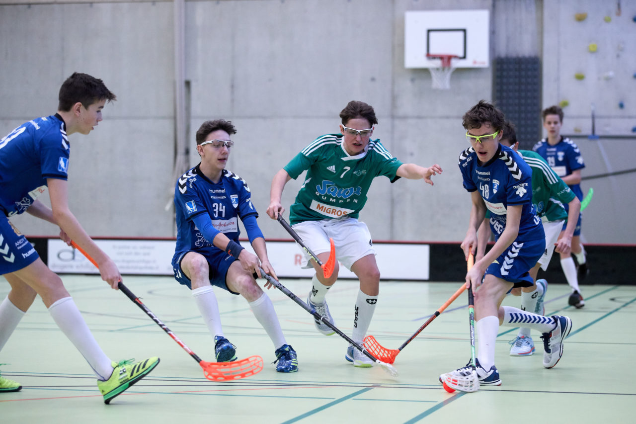 Zug United Junioren U16A 
Zug United - UHC Waldkirch St Gallen Resultat  5 : 2 
am 19. Februar 2017 in der Sporthalle Dormatt in Rotkreuz 
Bild: Michael Peter