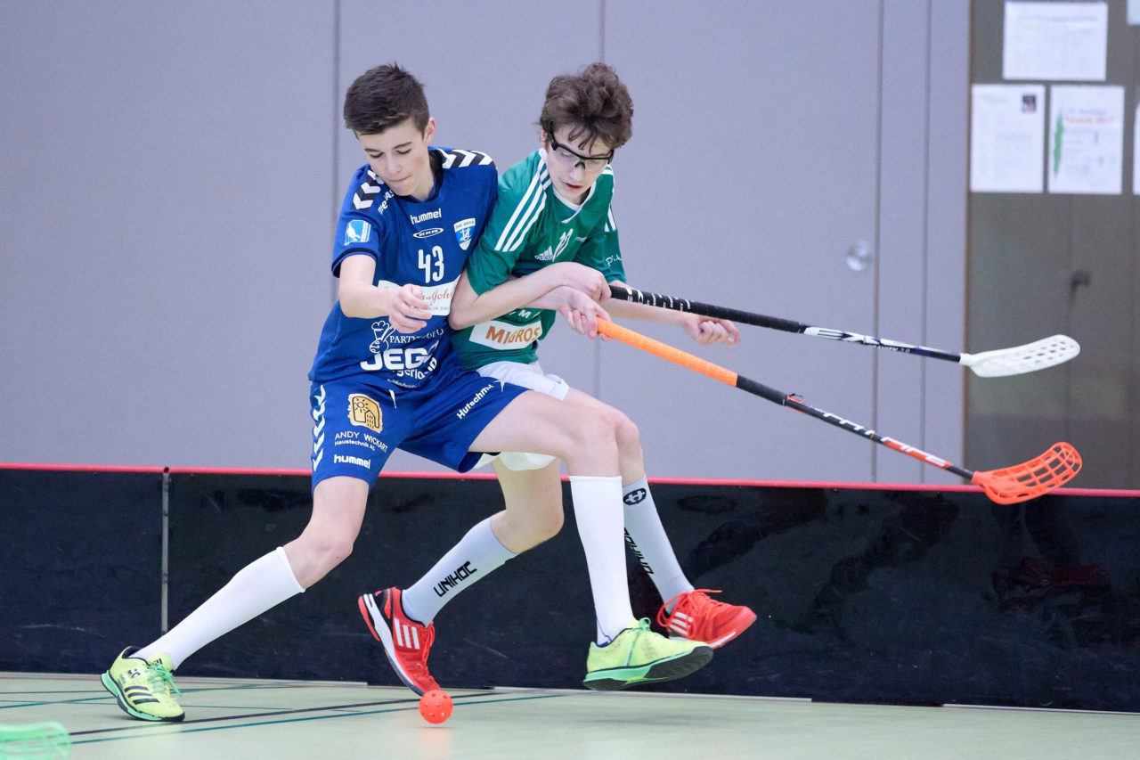 Zug United Junioren U16A 
Zug United - UHC Waldkirch St Gallen Resultat  5 : 2 
am 19. Februar 2017 in der Sporthalle Dormatt in Rotkreuz 
Bild: Michael Peter