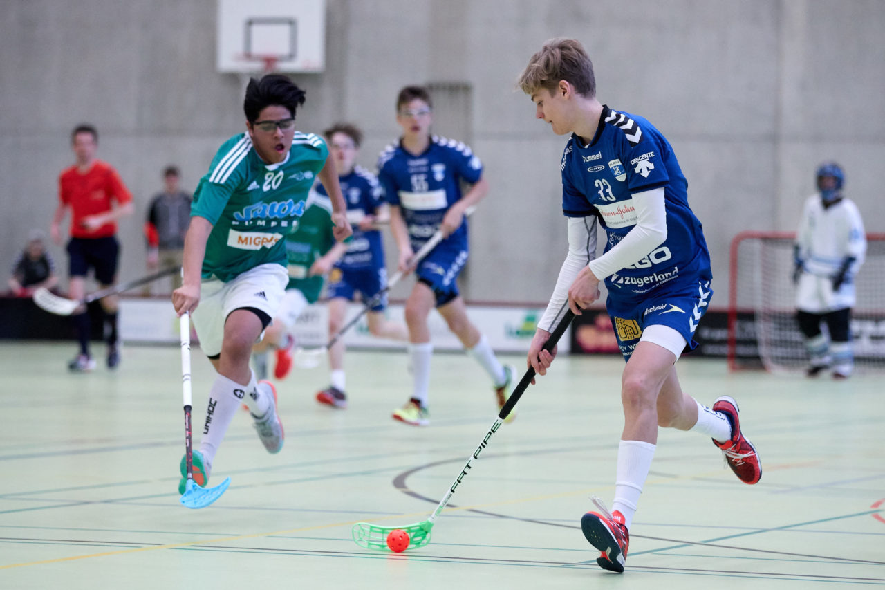 Zug United Junioren U16A 
Zug United - UHC Waldkirch St Gallen Resultat  5 : 2 
am 19. Februar 2017 in der Sporthalle Dormatt in Rotkreuz 
Bild: Michael Peter