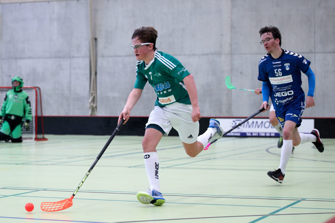 Zug United Junioren U16A 
Zug United - UHC Waldkirch St Gallen Resultat  5 : 2 
am 19. Februar 2017 in der Sporthalle Dormatt in Rotkreuz 
Bild: Michael Peter