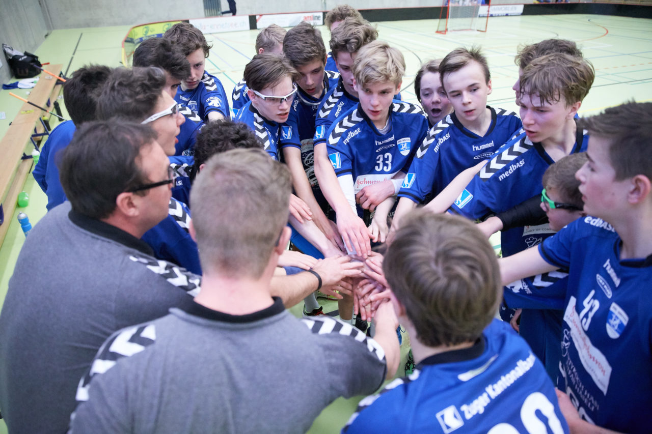 Zug United Junioren U16A 
Zug United - UHC Waldkirch St Gallen Resultat  5 : 2 
am 19. Februar 2017 in der Sporthalle Dormatt in Rotkreuz 
Bild: Michael Peter