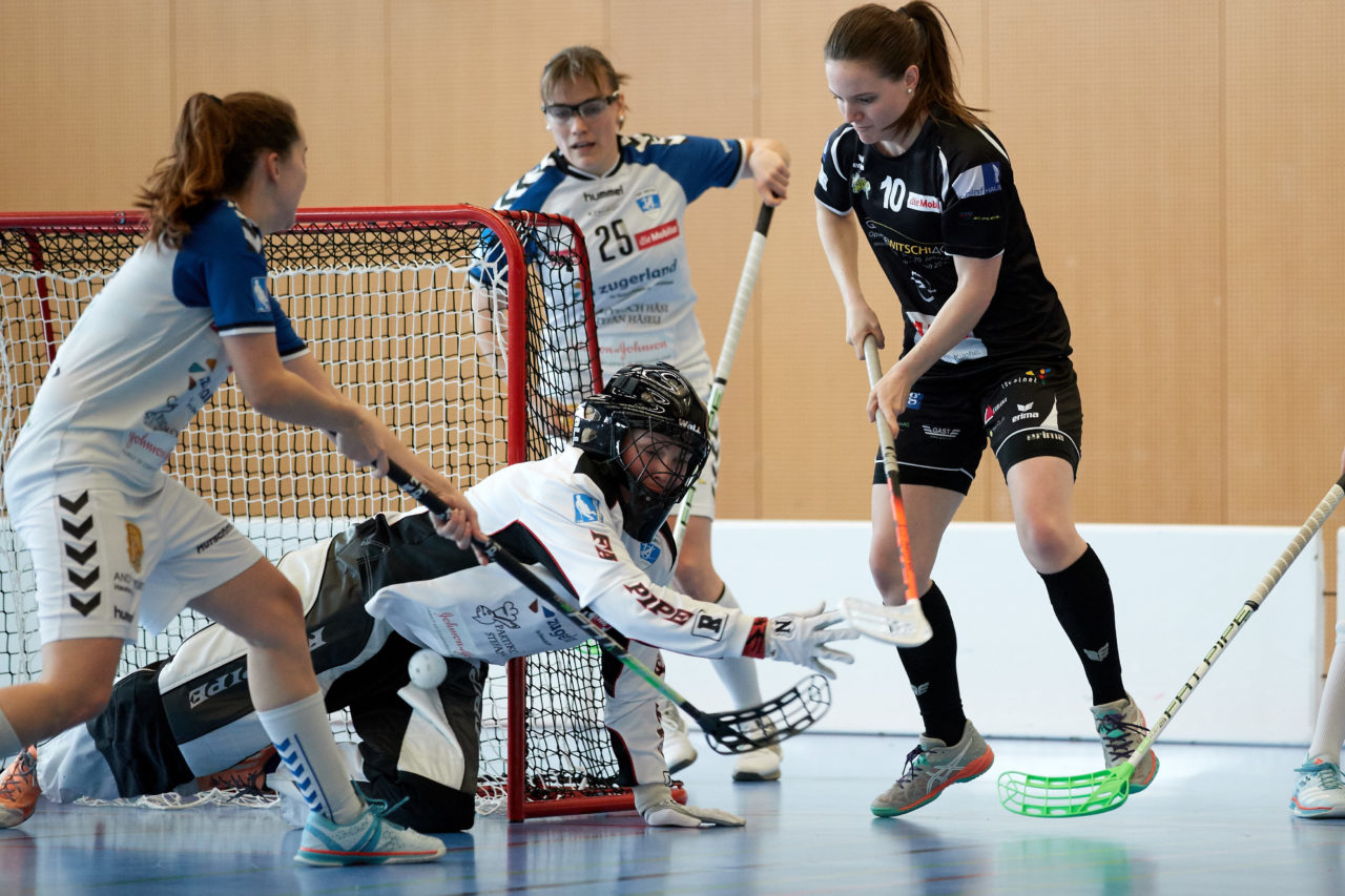 Zug United Damen NLA
Zug United - Wizards Bern Burgdorf 
Resultat 4 : 10 am 4. März 2017 in der Sporthalle Schönenbühl in Unterägeri 
Bild: Michael Peter