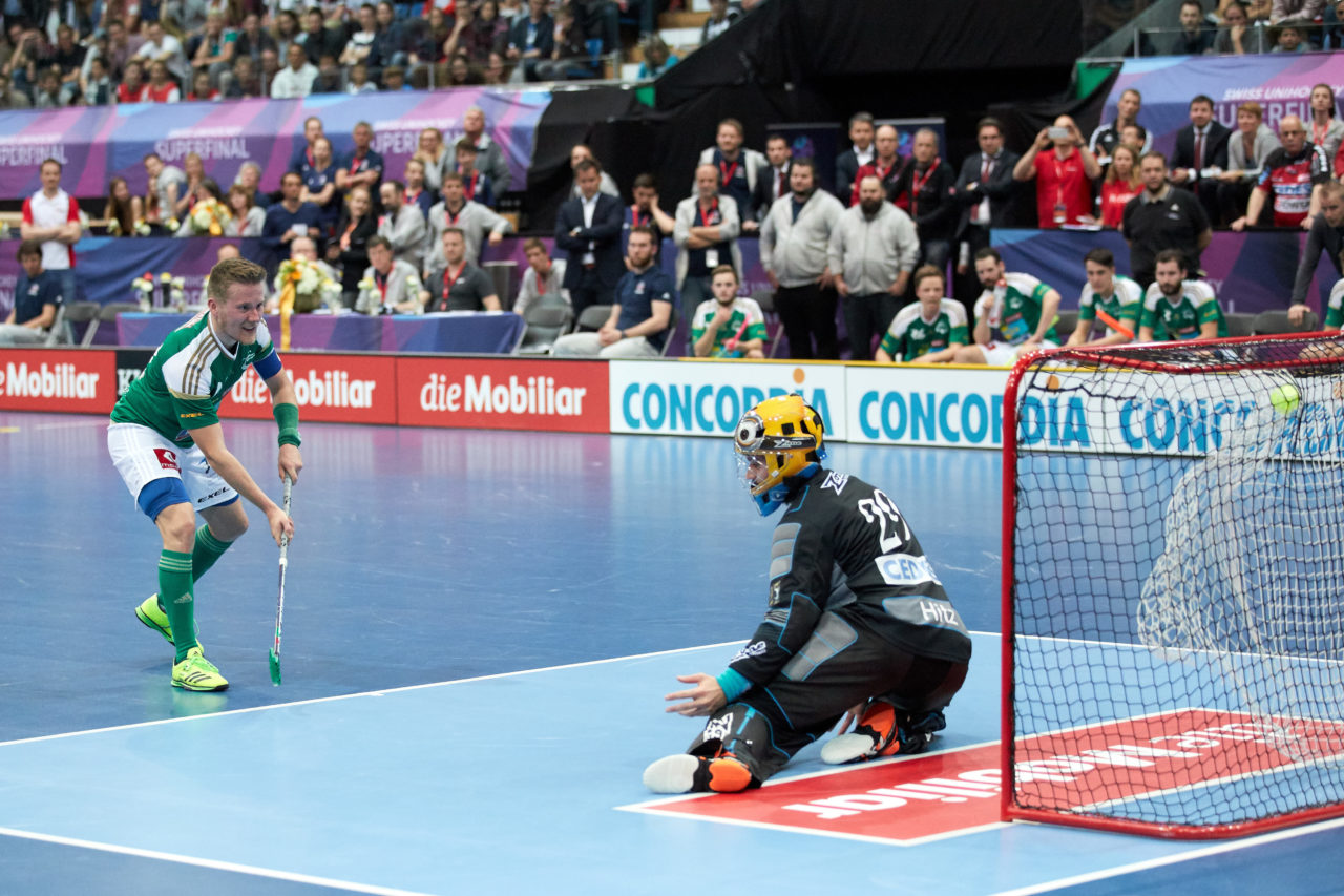 Herren NLA Superfinal 2016/17
SV Wiler-Ersigen - UHC Alligator Malans
Am 22. April 2017 in der SWISS Arena in Kloten 
Foto: Michael Peter unihockey-fotos.ch