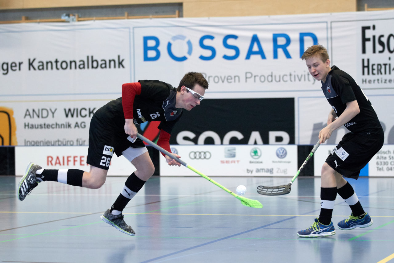 Junioren U17 Trophy Finalturnier mit den Teams U17 Zentral, U17 West, U17 Ost,  Zug United U18, Zürich United B18 und Team Bern am 29. und 30. April 2017 in der Sporthalle Hofmatt in Oberägeri 
Bild: Michael Peter