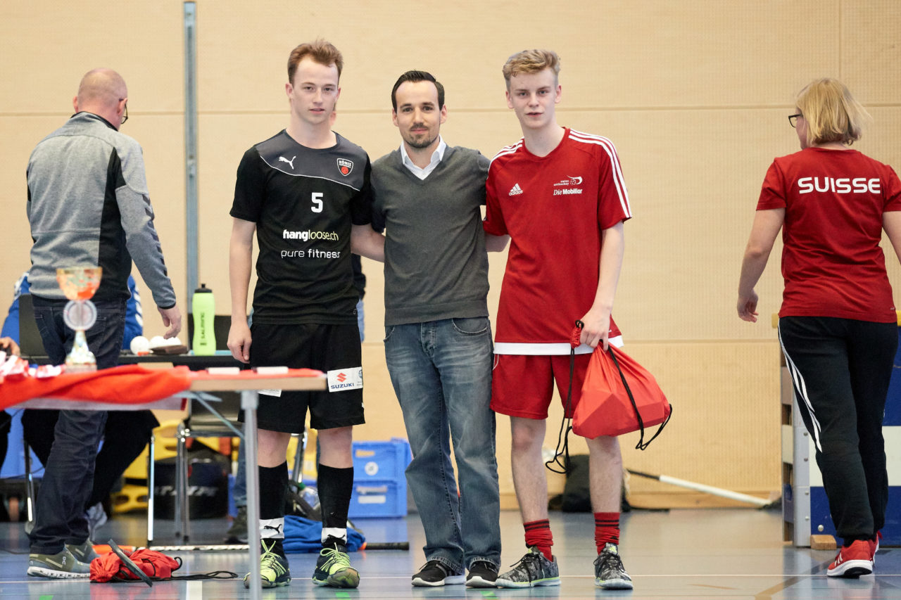 Junioren U17 Trophy Finalturnier mit den Teams U17 Zentral, U17 West, U17 Ost,  Zug United U18, Zürich United B18 und Team Bern am 29. und 30. April 2017 in der Sporthalle Hofmatt in Oberägeri 
Bild: Michael Peter