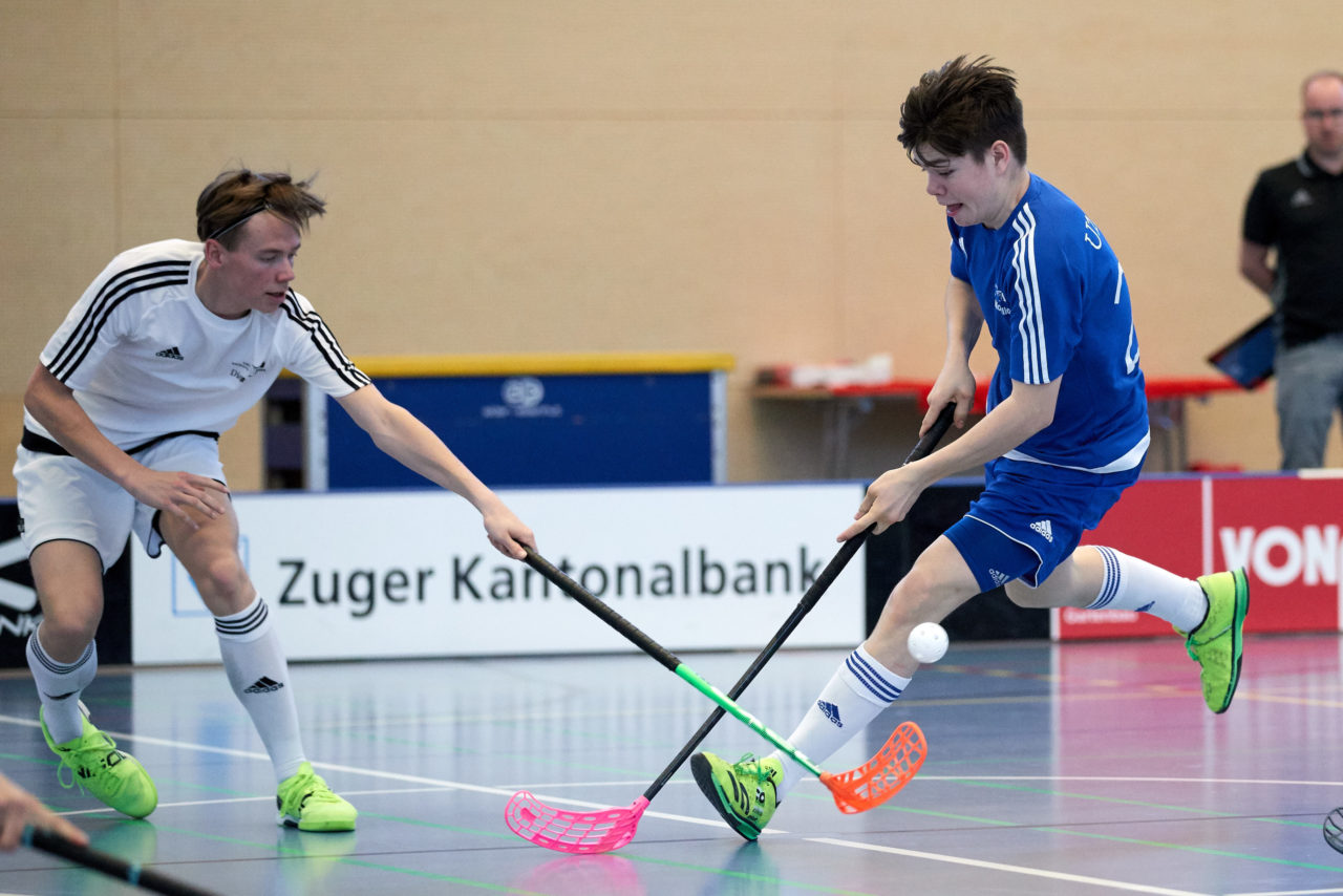 Junioren U17 Trophy Finalturnier mit den Teams U17 Zentral, U17 West, U17 Ost,  Zug United U18, Zürich United B18 und Team Bern am 29. und 30. April 2017 in der Sporthalle Hofmatt in Oberägeri 
Bild: Michael Peter