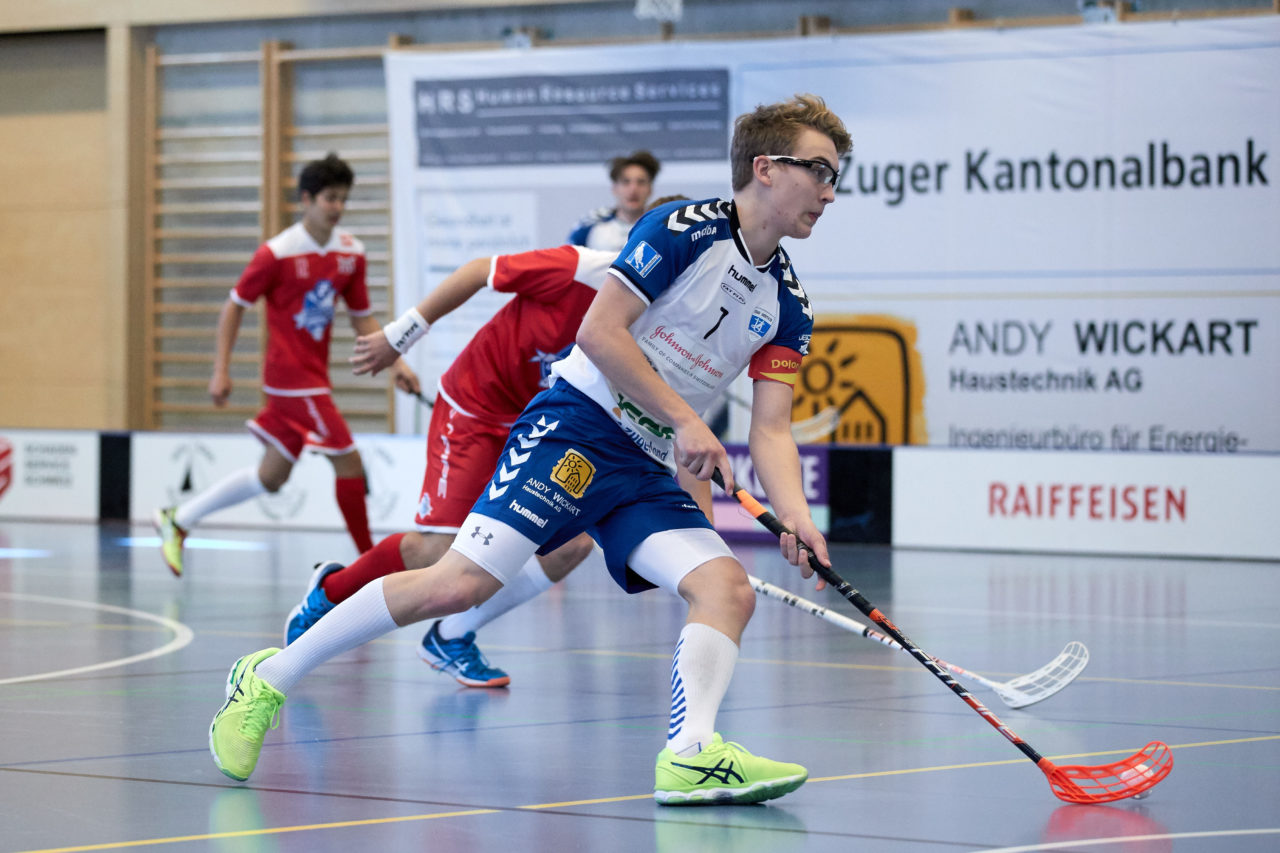 Junioren U17 Trophy Finalturnier mit den Teams U17 Zentral, U17 West, U17 Ost,  Zug United U18, Zürich United B18 und Team Bern am 29. und 30. April 2017 in der Sporthalle Hofmatt in Oberägeri 
Bild: Michael Peter