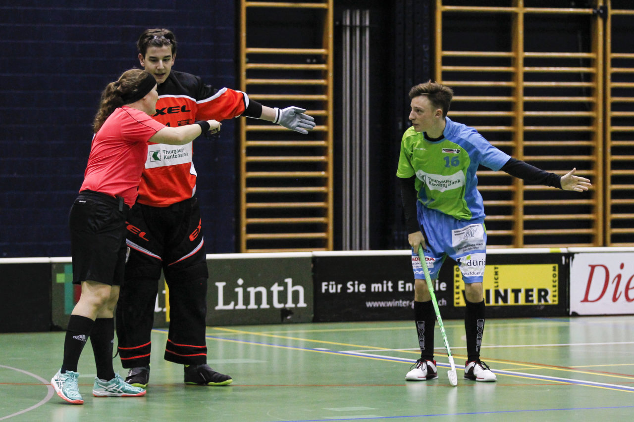 (8.10.2017; Jona Uznach Flames - Floorball Thurgau; Sporthalle Gruenfeld, Jona)
Photos: www.unihockey-fotos.ch Claudio Thoma