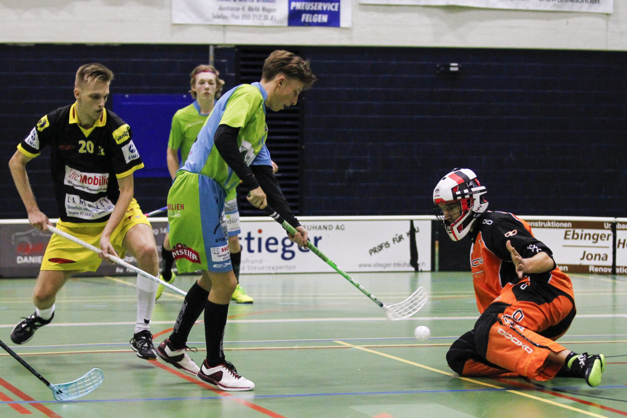 (8.10.2017; Jona Uznach Flames - Floorball Thurgau; Sporthalle Gruenfeld, Jona)
Photos: www.unihockey-fotos.ch Claudio Thoma