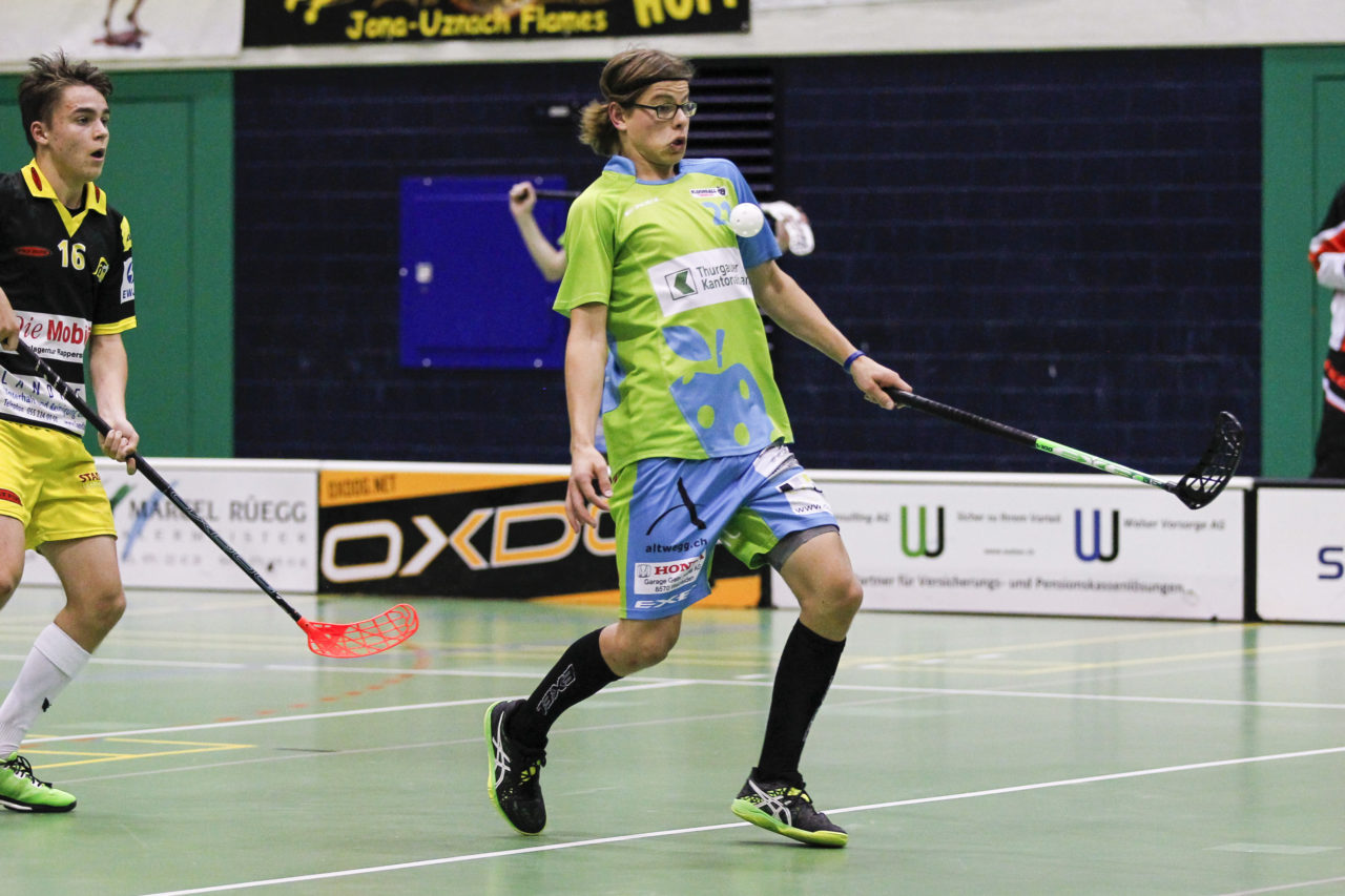 (8.10.2017; Jona Uznach Flames - Floorball Thurgau; Sporthalle Gruenfeld, Jona)
Photos: www.unihockey-fotos.ch Claudio Thoma