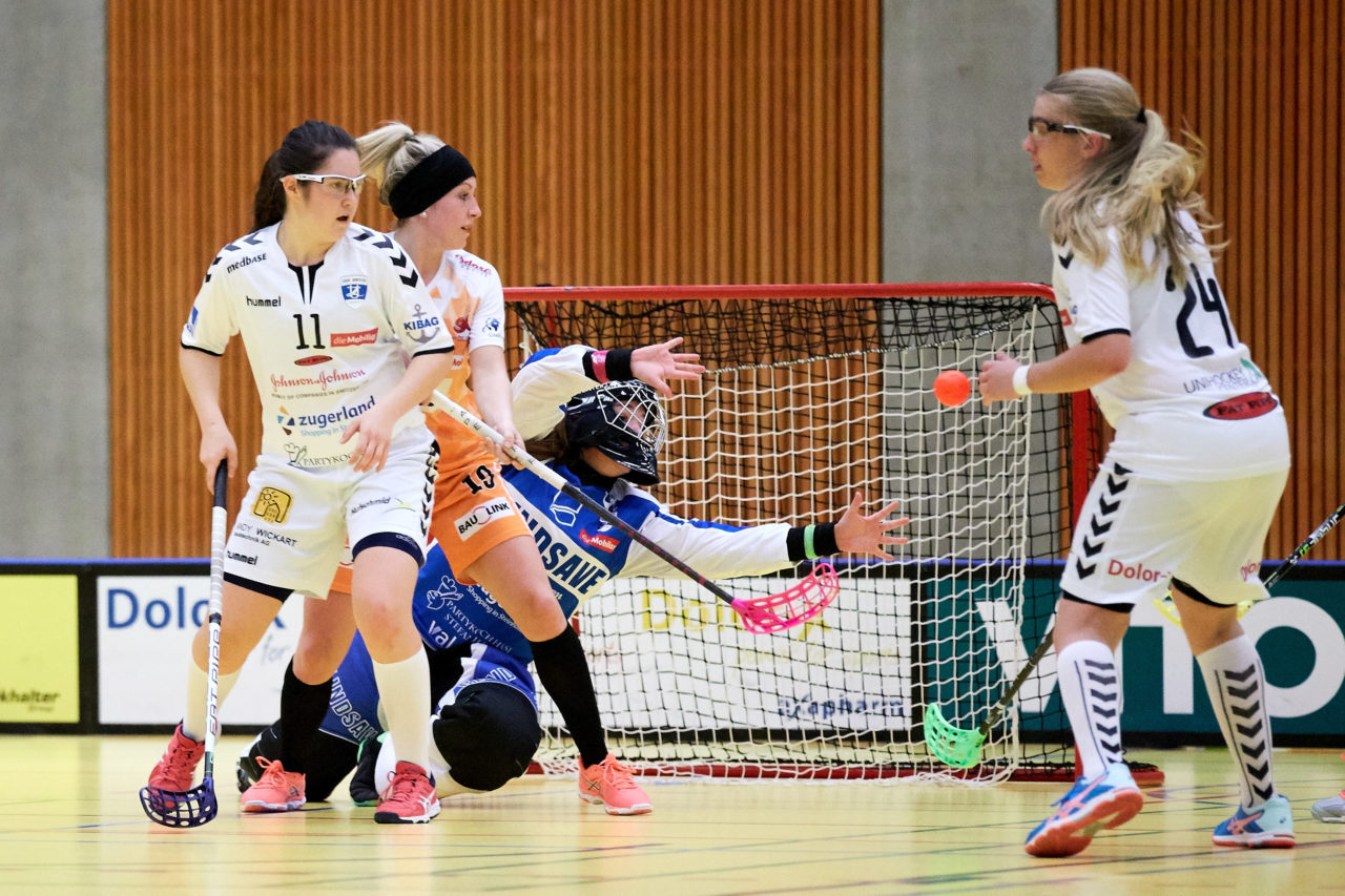 Zug United Damen NLA 
Zug United - Piranha Chur 
Resultat 1 : 4 am 14. Oktober 2017 in der Sporthalle Zug 
Bild: Michael Peter