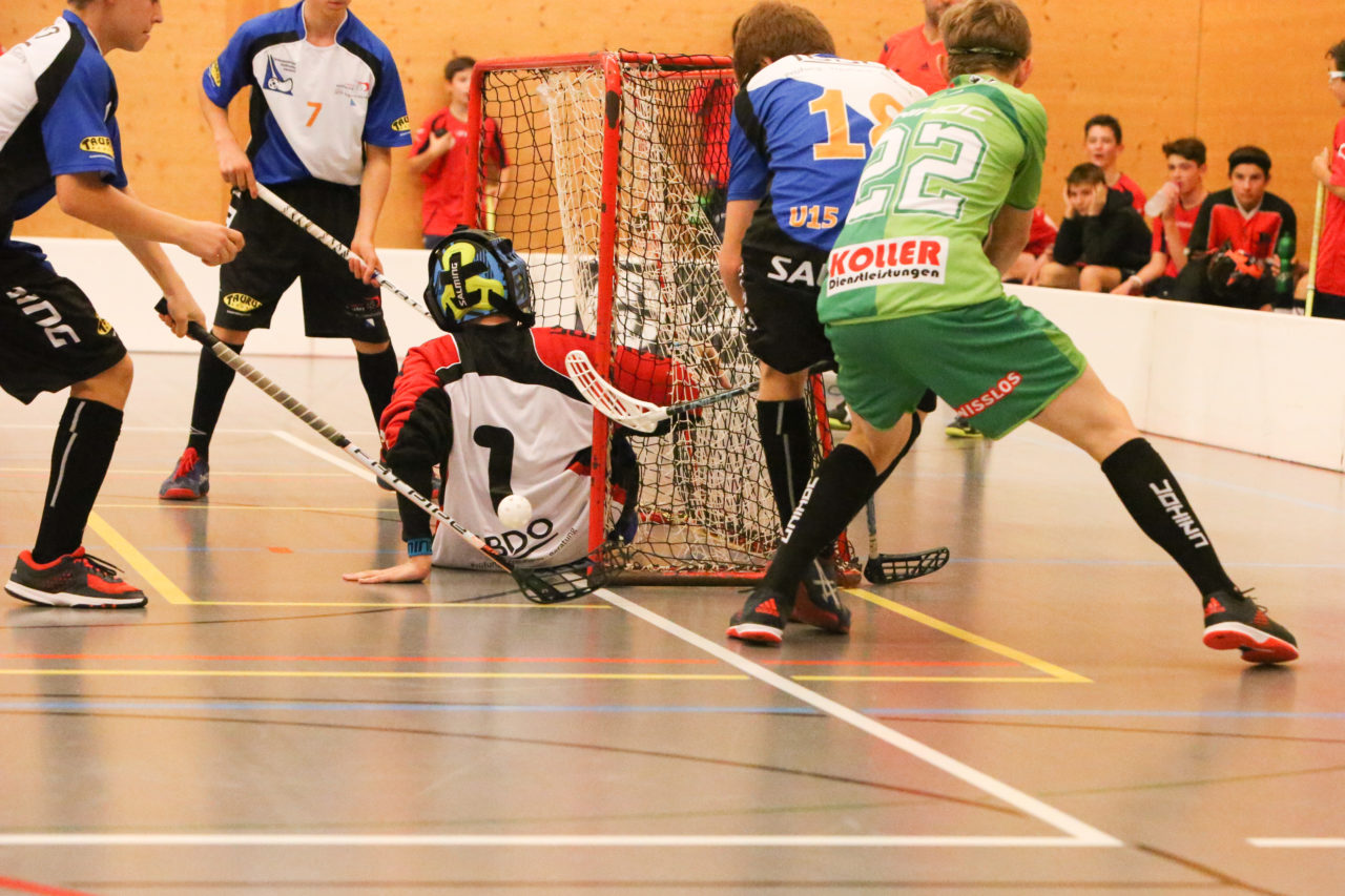 Doppelturnhalle Trimmis, Trimmis, 05.11.2017, Unihockey U15 Grischa-Challenge, Zürich - UVSGA, Julian Wagniéres (Nr. 1, U15 Zürich)

(Severin Binkert, unihockey-fotos.ch)

Copyright: Severin Binkert, unihockey-fotos.ch – Dieses Bild wurde durch swiss unihockey lizenziert und darf ausschliesslich auf den Online-Kanälen von swiss unihockey verwendet werden. Die redaktionelle oder kommerzielle Nutzung durch Dritte (Medien, Vereine, Unternehmen oder Privatpersonen) per Download von diesem flickr-Account ist ausgeschlossen. Das Bild kann bei Interesse via unihockey-fotos.ch kostenpflichtig lizenziert werden. unihockey-fotos.ch behält sich vor, fehlbaren Medien, Vereinen, Unternehmen oder Privatpersonen Bilder mit einem Zuschlag in Rechnung zu stellen.