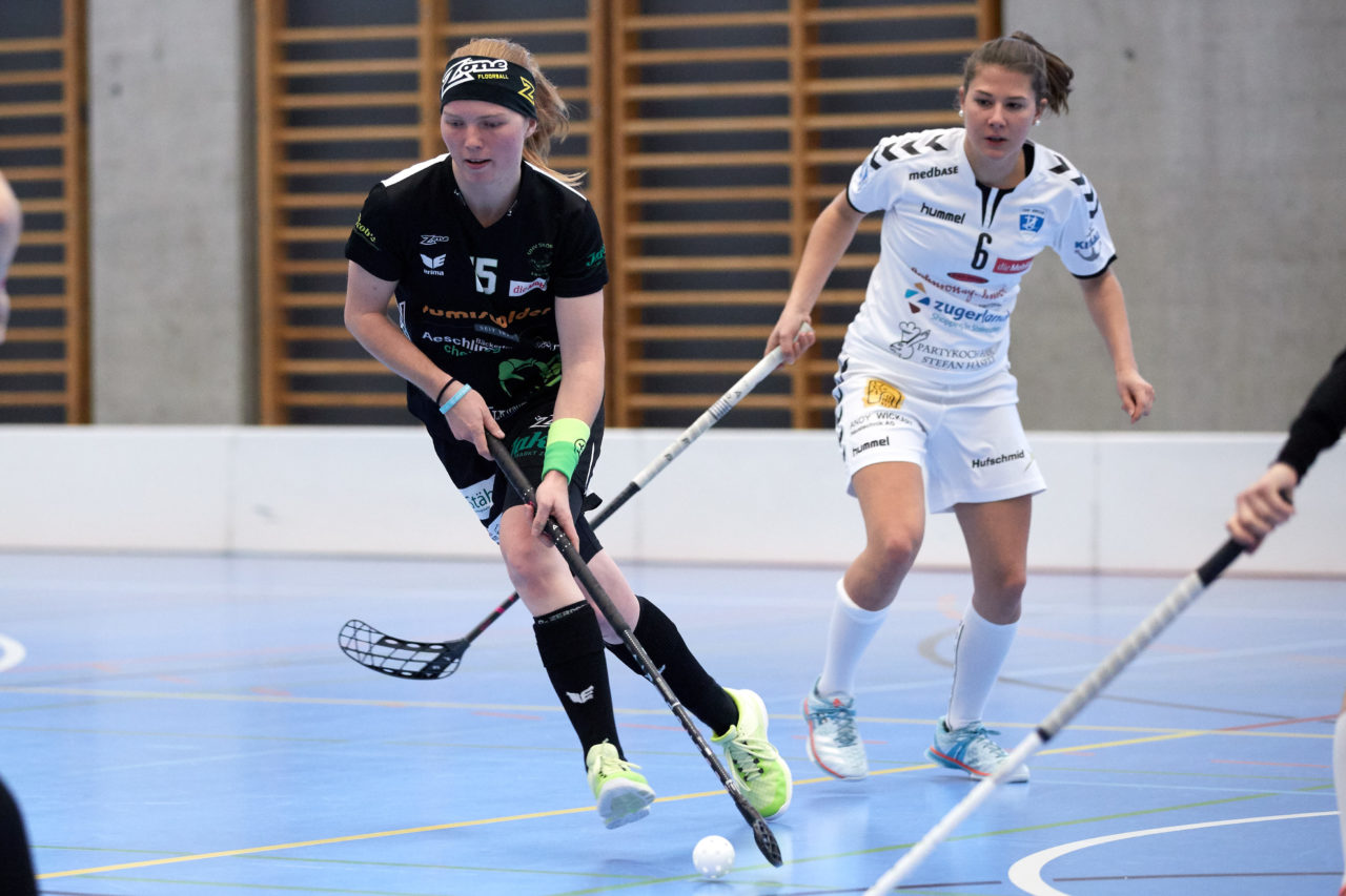 Zug United Damen NLA 
Zug United - UHV Skorpion Emmental 
Resultat 4 : 5 
am 18. November 2017 in der Sporthalle Schönenbühl in Unterägeri 
Bild: Michael Peter
