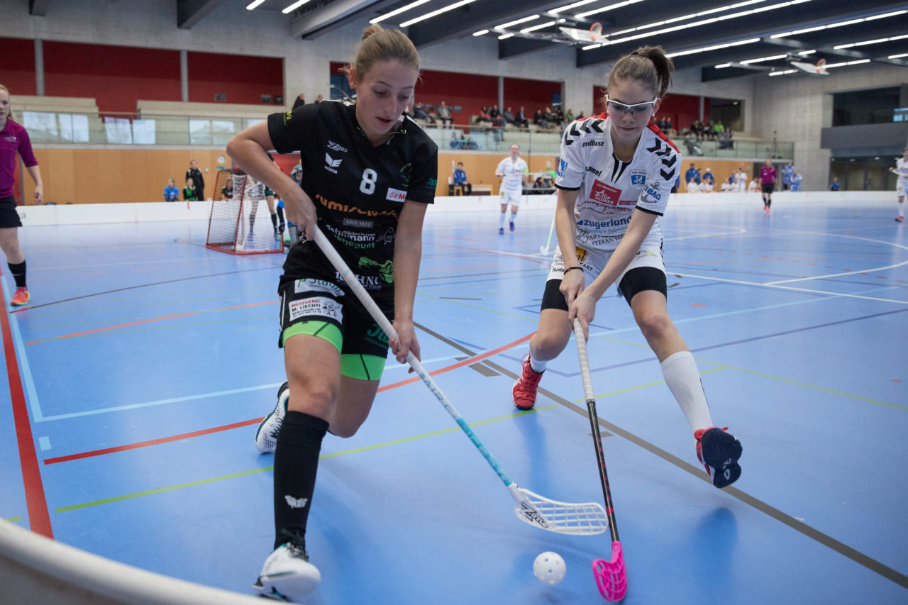 Zug United Damen NLA 
Zug United - UHV Skorpion Emmental 
Resultat 4 : 5 
am 18. November 2017 in der Sporthalle Schönenbühl in Unterägeri 
Bild: Michael Peter