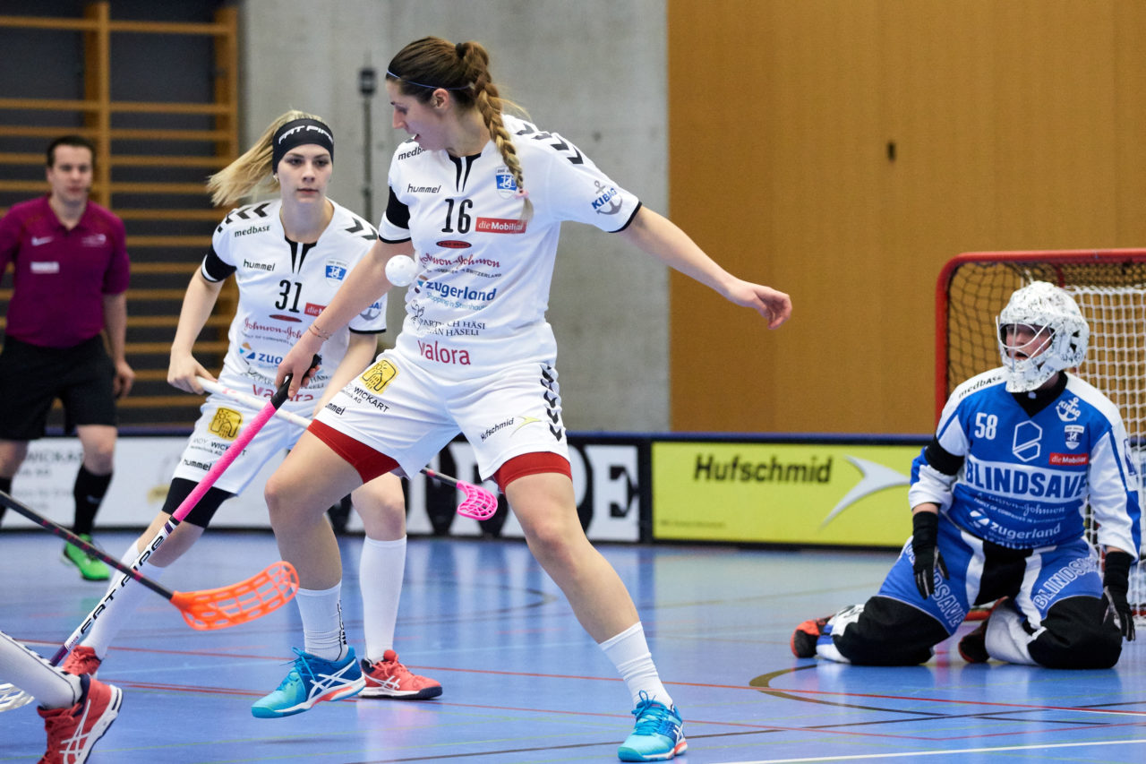 Zug United Damen NLA
Zug United - Red Ants Rychenberg Winterthur 
Resultat 1 : 11 am 20. Januar 2018 in der Sporthalle  Schönenbühl in Unterägeri 
Bild: Michael Peter