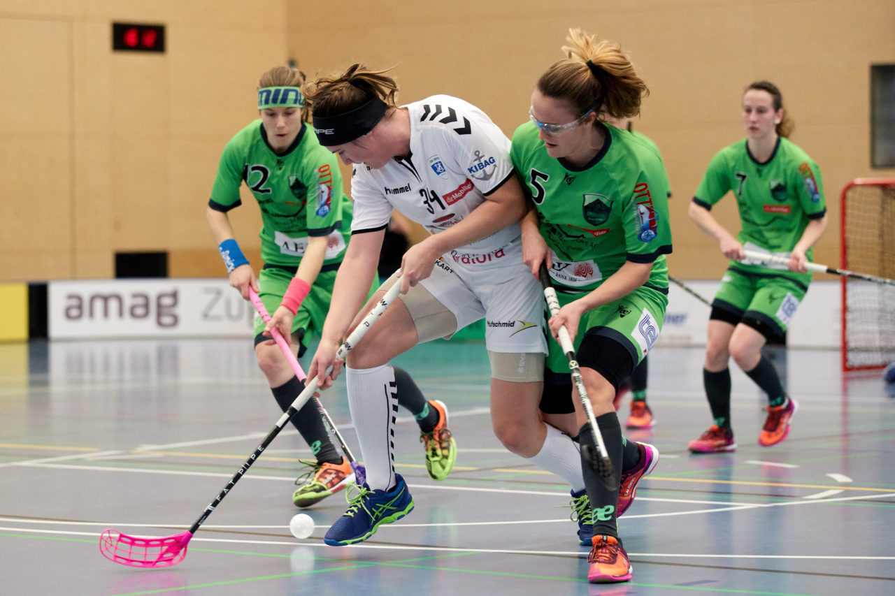 Zug United Damen NLA 
Zug United - Unihockey Berner Oberland 
Resultat 1 : 6 am 7. Januar 2018 in der Sporthalle  Hofmatt in Oberägeri 
Bild: Michael Peter