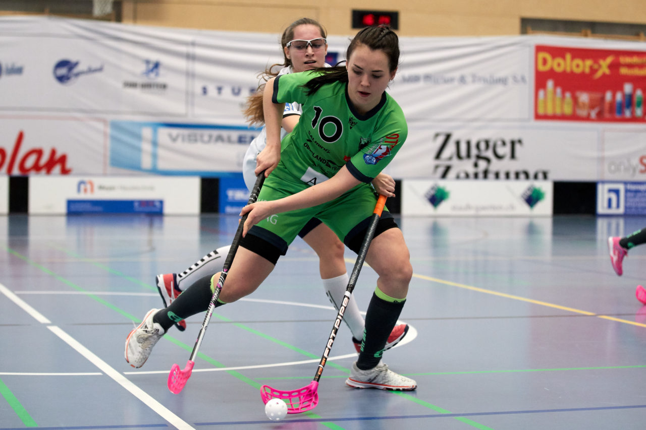 Zug United Damen NLA 
Zug United - Unihockey Berner Oberland 
Resultat 1 : 6 am 7. Januar 2018 in der Sporthalle  Hofmatt in Oberägeri 
Bild: Michael Peter