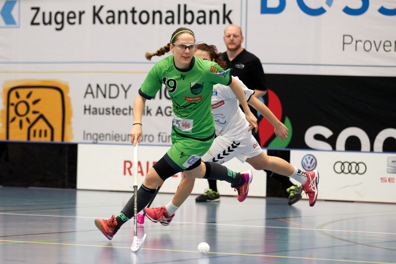Zug United Damen NLA 
Zug United - Unihockey Berner Oberland 
Resultat 1 : 6 am 7. Januar 2018 in der Sporthalle  Hofmatt in Oberägeri 
Bild: Michael Peter