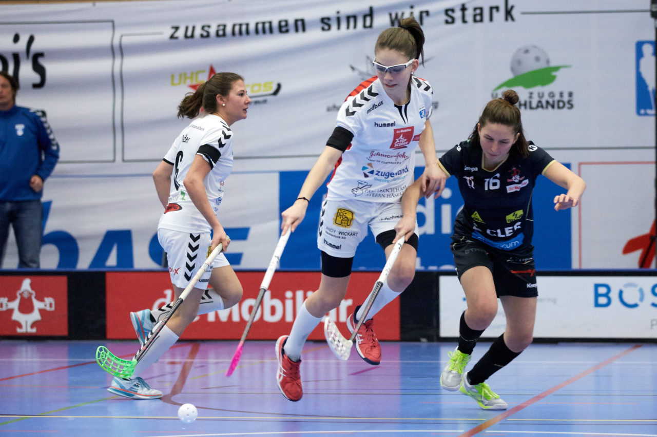 Zug United Damen NLA
Zug United - Red Ants Rychenberg Winterthur 
Resultat 1 : 11 am 20. Januar 2018 in der Sporthalle  Schönenbühl in Unterägeri 
Bild: Michael Peter