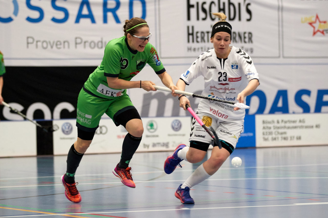 Zug United Damen NLA 
Zug United - Unihockey Berner Oberland 
Resultat 1 : 6 am 7. Januar 2018 in der Sporthalle  Hofmatt in Oberägeri 
Bild: Michael Peter