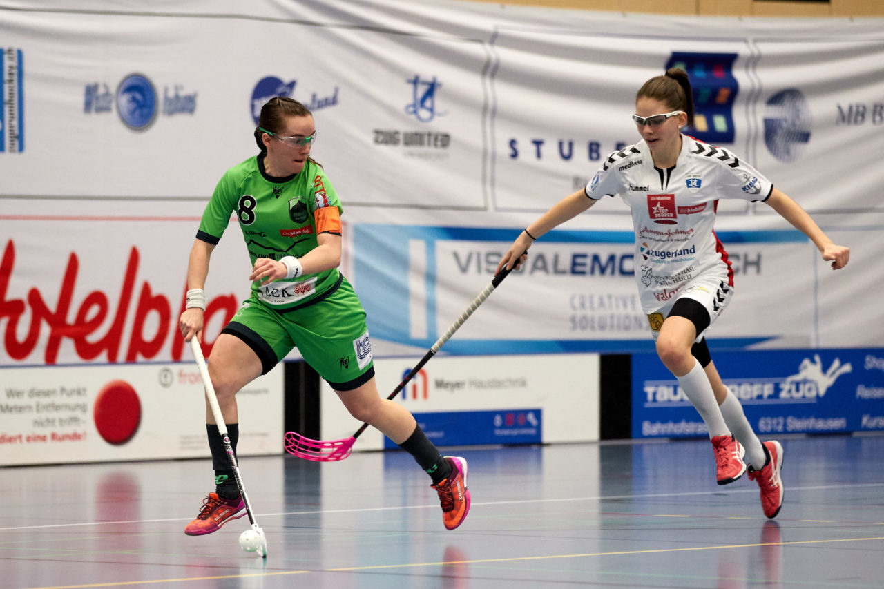 Zug United Damen NLA 
Zug United - Unihockey Berner Oberland 
Resultat 1 : 6 am 7. Januar 2018 in der Sporthalle  Hofmatt in Oberägeri 
Bild: Michael Peter