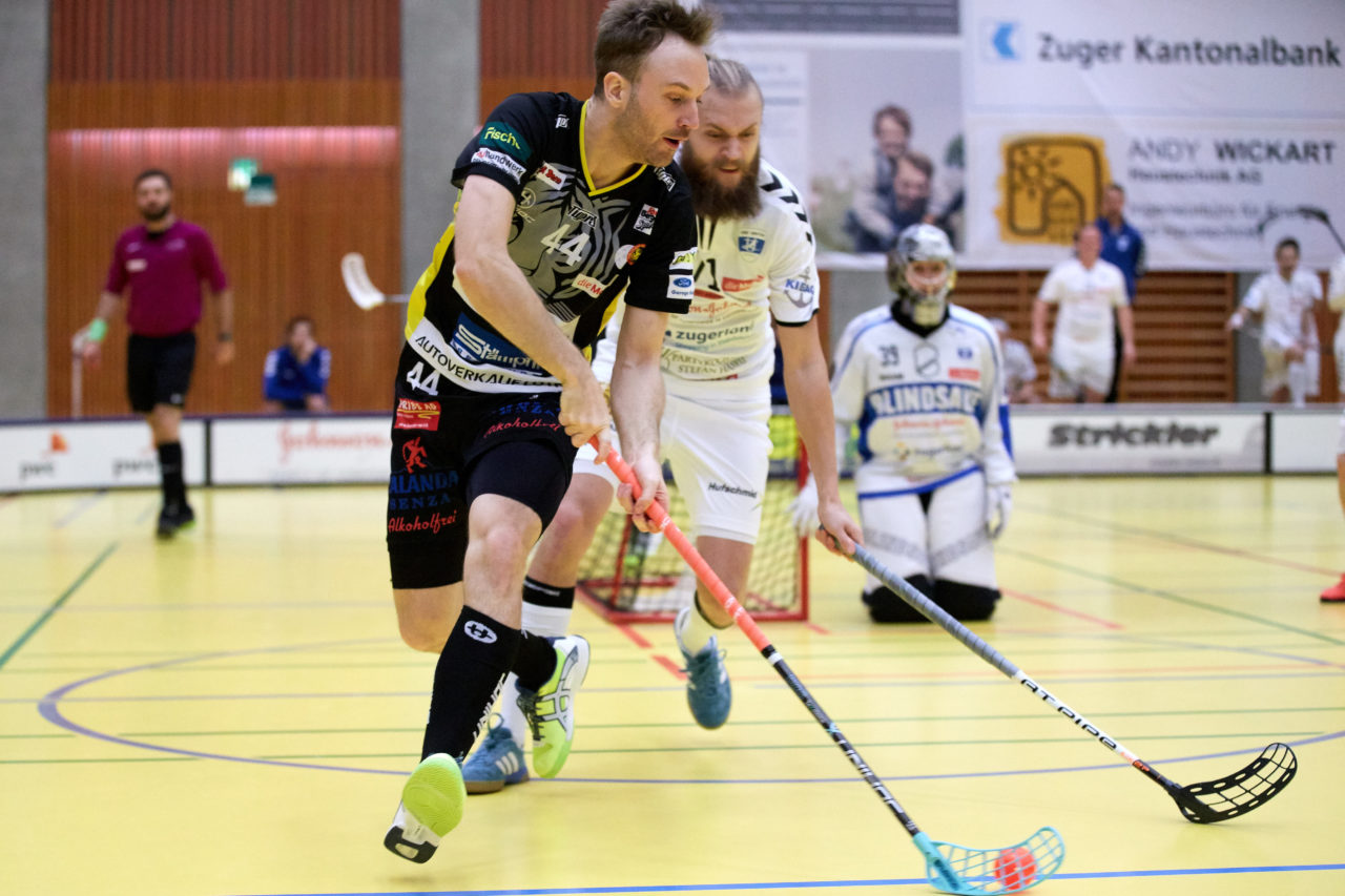 Zug United Herren NLA
Zug United - Unihockey Tigers Langnau 
Resultat 8 : 11 am 6. Januar 2018 in der Sporthalle in Zug 
Bild: Michael Peter
