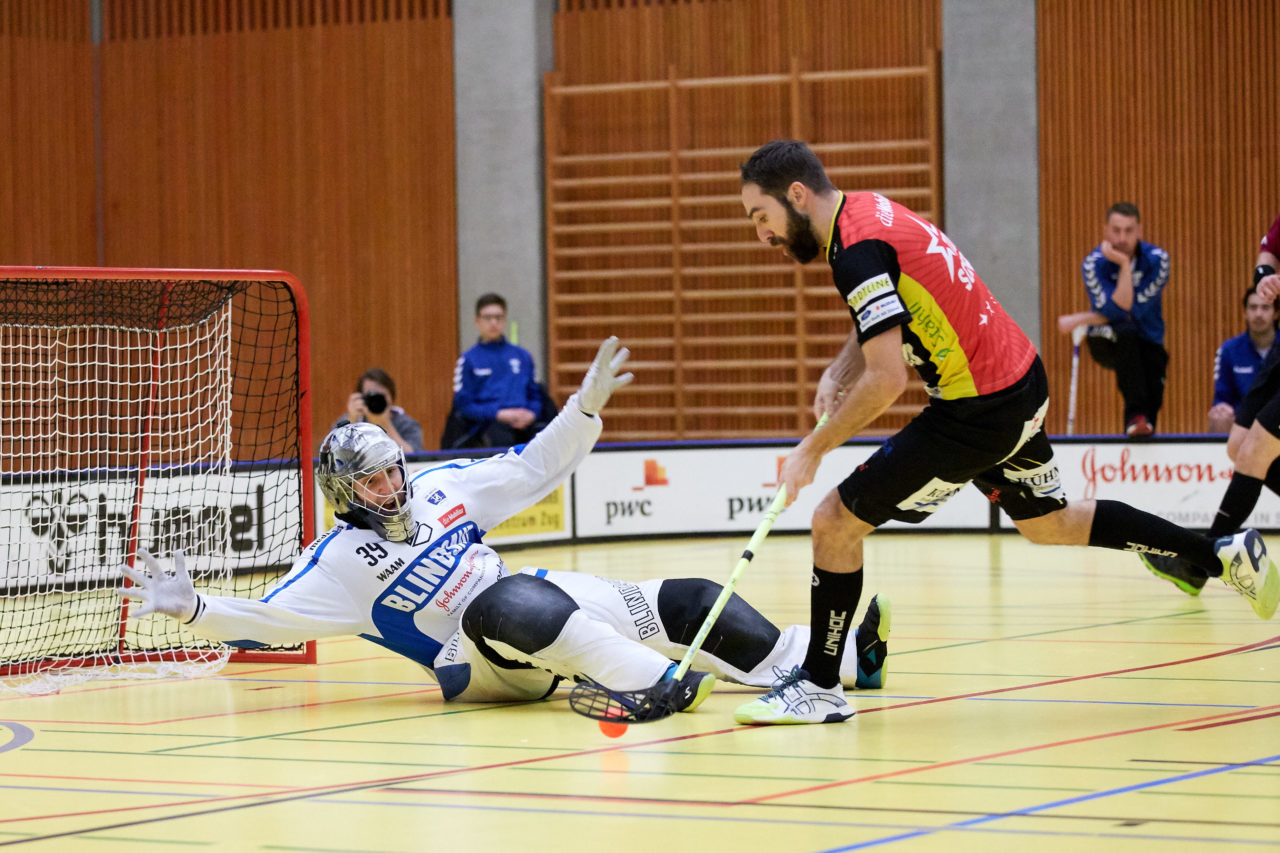 Zug United Herren NLA
Zug United - Unihockey Tigers Langnau 
Resultat 8 : 11 am 6. Januar 2018 in der Sporthalle in Zug 
Bild: Michael Peter