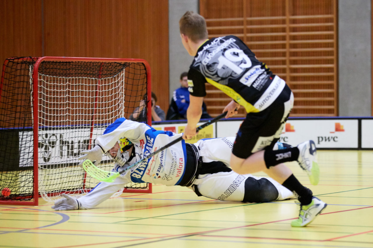 Zug United Herren NLA
Zug United - Unihockey Tigers Langnau 
Resultat 8 : 11 am 6. Januar 2018 in der Sporthalle in Zug 
Bild: Michael Peter