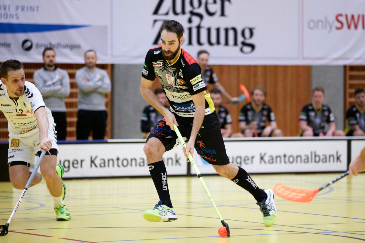 Zug United Herren NLA
Zug United - Unihockey Tigers Langnau 
Resultat 8 : 11 am 6. Januar 2018 in der Sporthalle in Zug 
Bild: Michael Peter