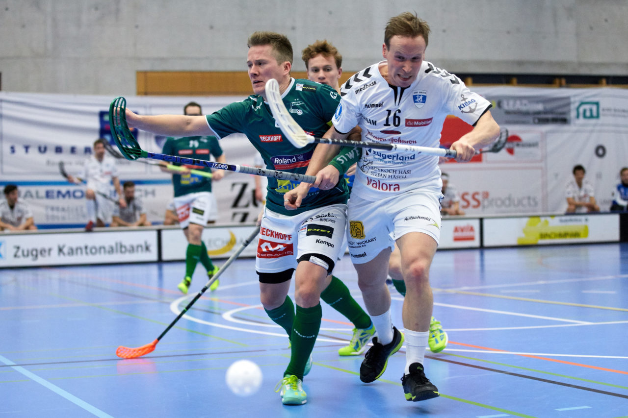 Zug United Herren NLA
Zug United - SV Wiler-Ersigen 
Resultat 4 : 6 am 14. Januar 2018 in der Sporthalle  Schönenbühl in Unterägeri 
Bild: Michael Peter
