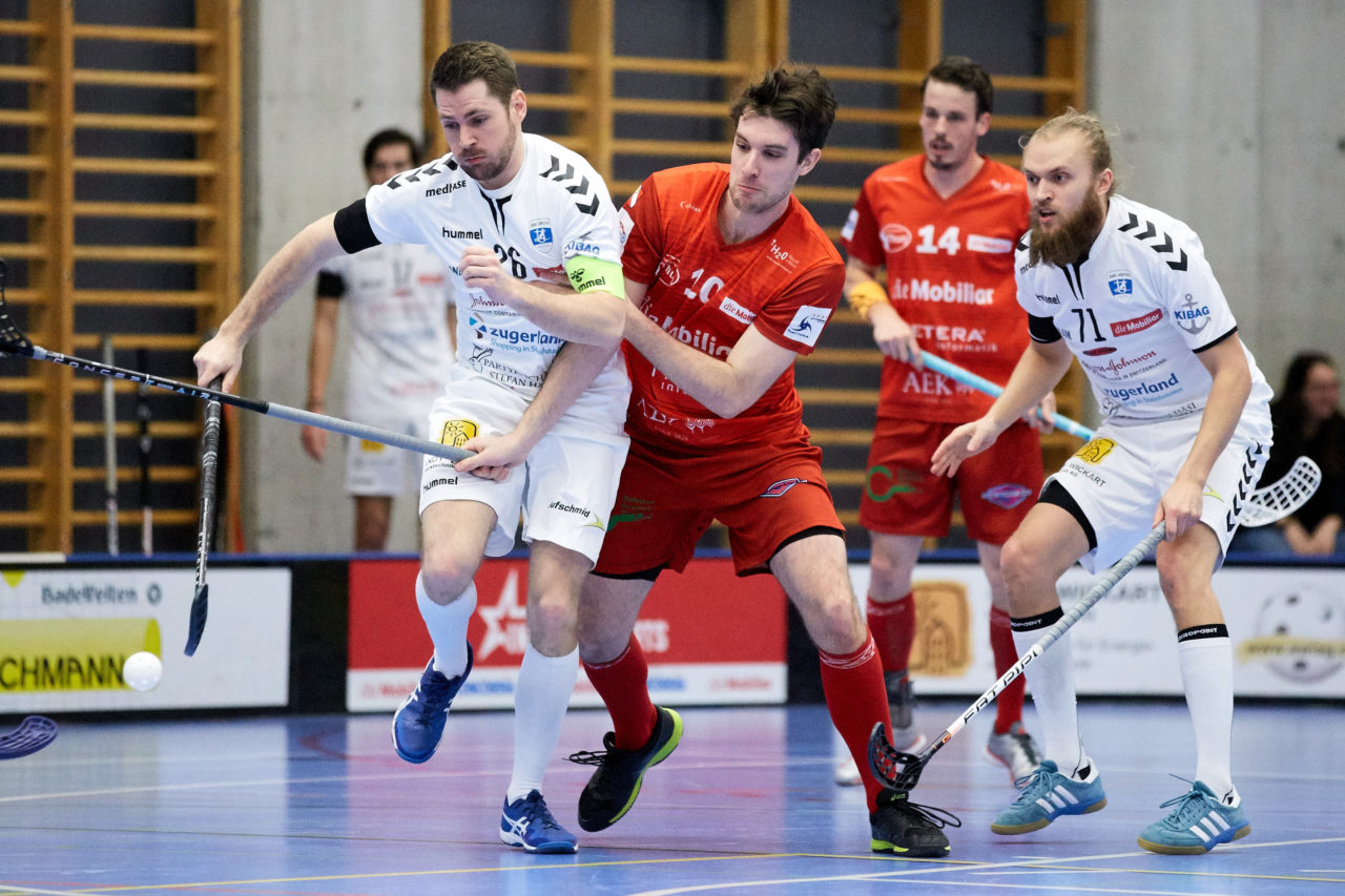 Zug United Herren NLA
Zug United - UHC Thun 
Resultat 8 : 4 am 20. Januar 2018 in der Sporthalle  Schönenbühl in Unterägeri 
Bild: Michael Peter