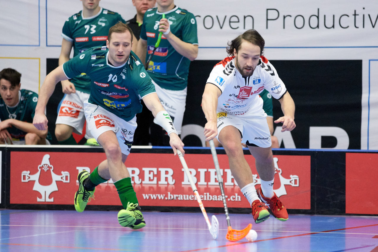 Zug United Herren NLA
Zug United - SV Wiler-Ersigen 
Resultat 4 : 6 am 14. Januar 2018 in der Sporthalle  Schönenbühl in Unterägeri 
Bild: Michael Peter