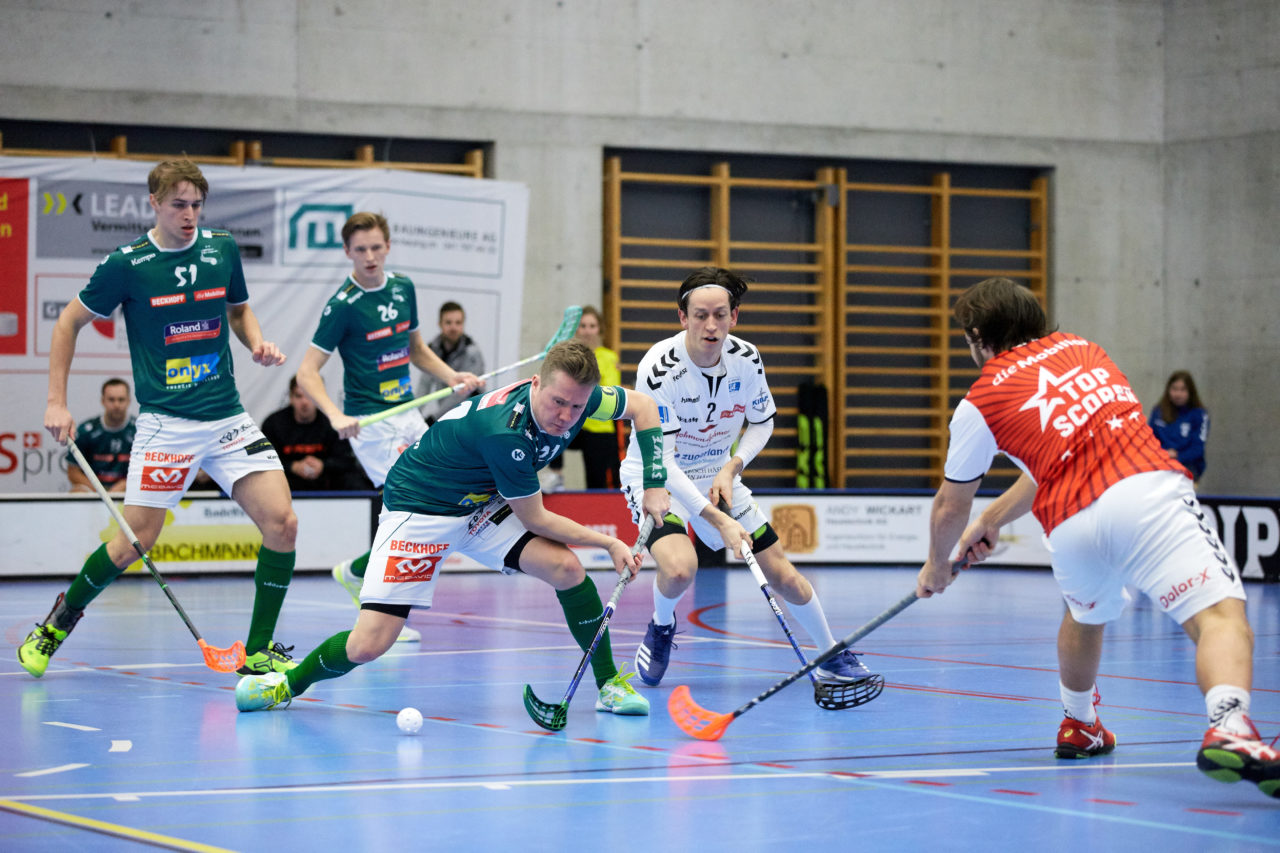 Zug United Herren NLA
Zug United - SV Wiler-Ersigen 
Resultat 4 : 6 am 14. Januar 2018 in der Sporthalle  Schönenbühl in Unterägeri 
Bild: Michael Peter