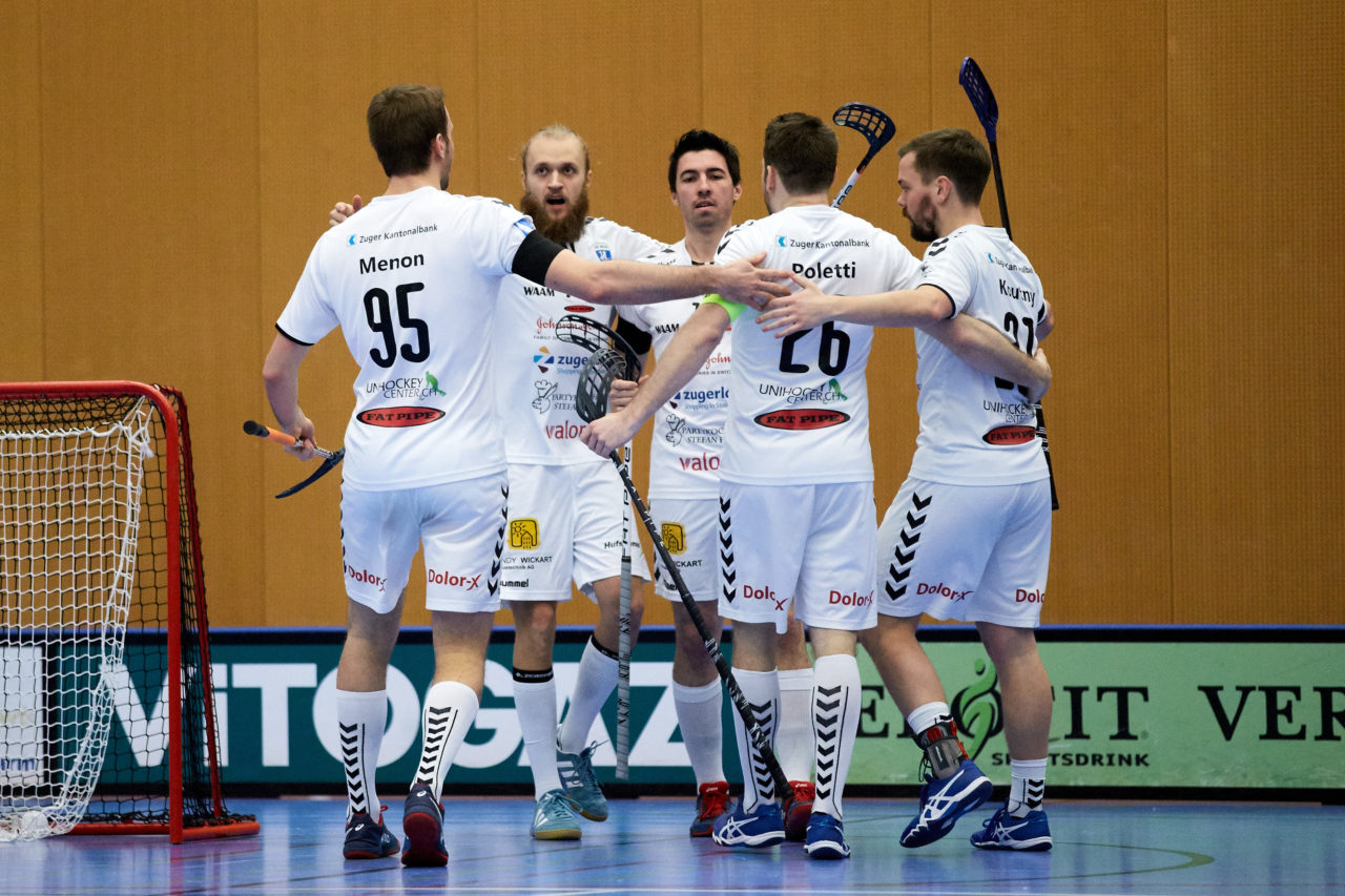 Zug United Herren NLA
Zug United - UHC Thun 
Resultat 8 : 4 am 20. Januar 2018 in der Sporthalle  Schönenbühl in Unterägeri 
Bild: Michael Peter