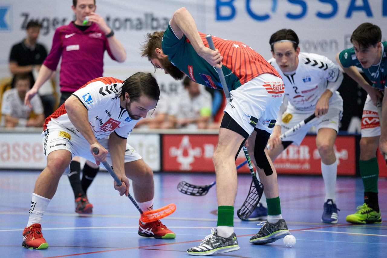 Zug United Herren NLA
Zug United - SV Wiler-Ersigen 
Resultat 4 : 6 am 14. Januar 2018 in der Sporthalle  Schönenbühl in Unterägeri 
Bild: Michael Peter