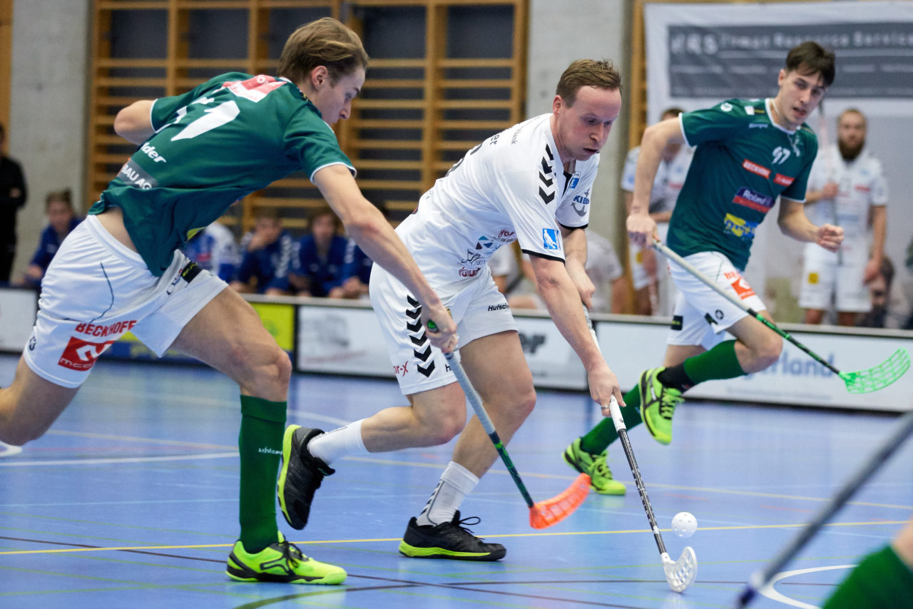 Zug United Herren NLA
Zug United - SV Wiler-Ersigen 
Resultat 4 : 6 am 14. Januar 2018 in der Sporthalle  Schönenbühl in Unterägeri 
Bild: Michael Peter