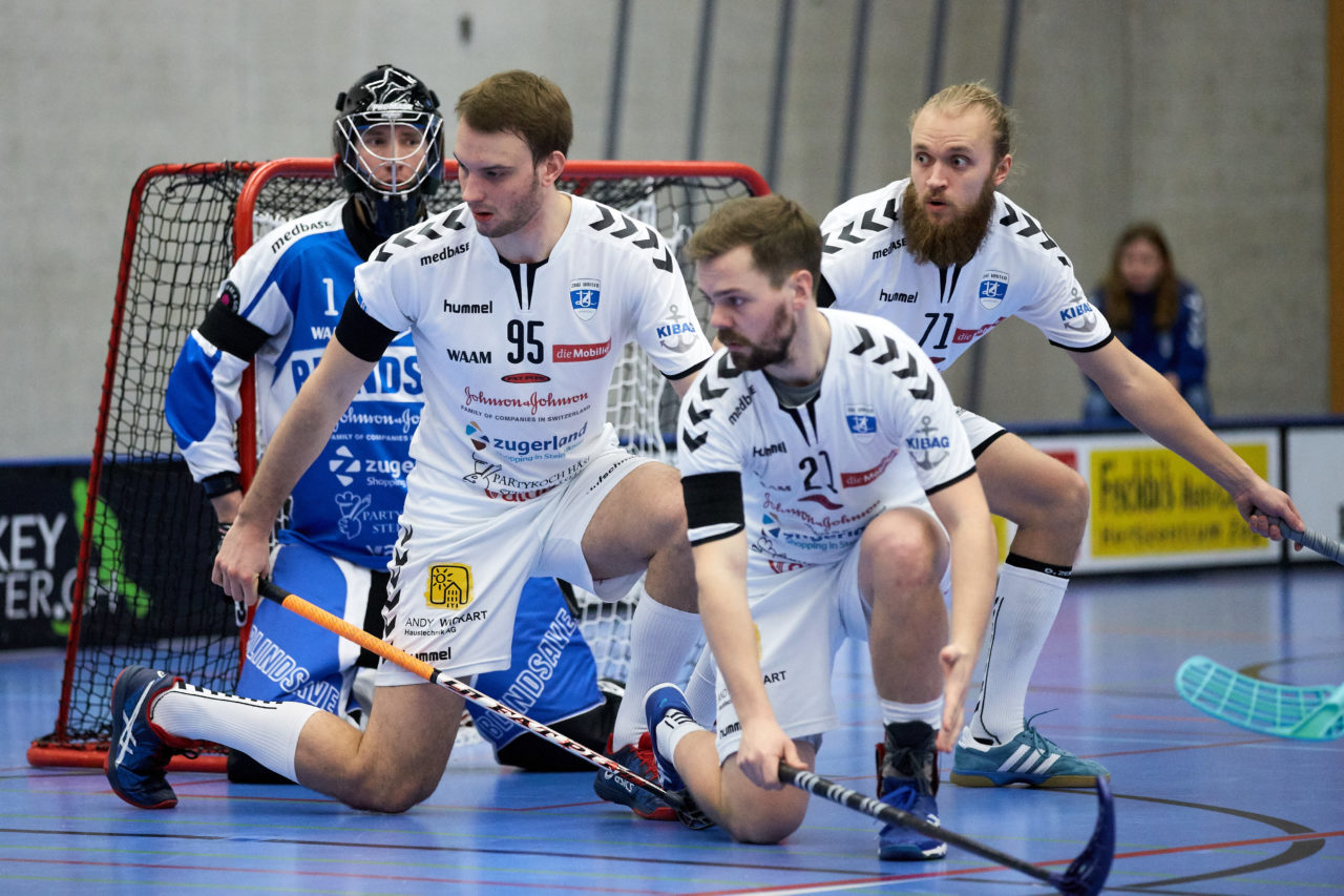 Zug United Herren NLA
Zug United - UHC Thun 
Resultat 8 : 4 am 20. Januar 2018 in der Sporthalle  Schönenbühl in Unterägeri 
Bild: Michael Peter